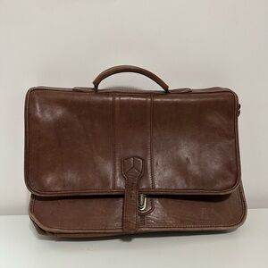 ELLington Classic Brown Leather Men's Messenger Bag Made In Thailand